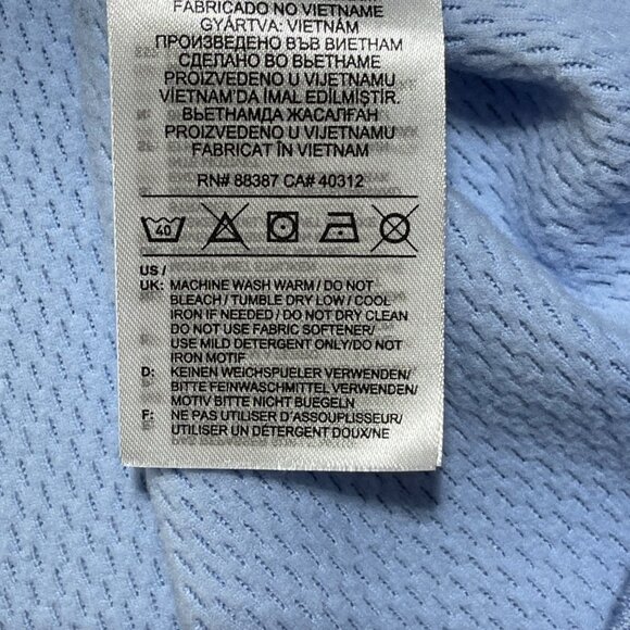 Adidas Full Zip Jacket Baby Blue Athletic Hood Size S Small (READ) Women's - Picture 10 of 11